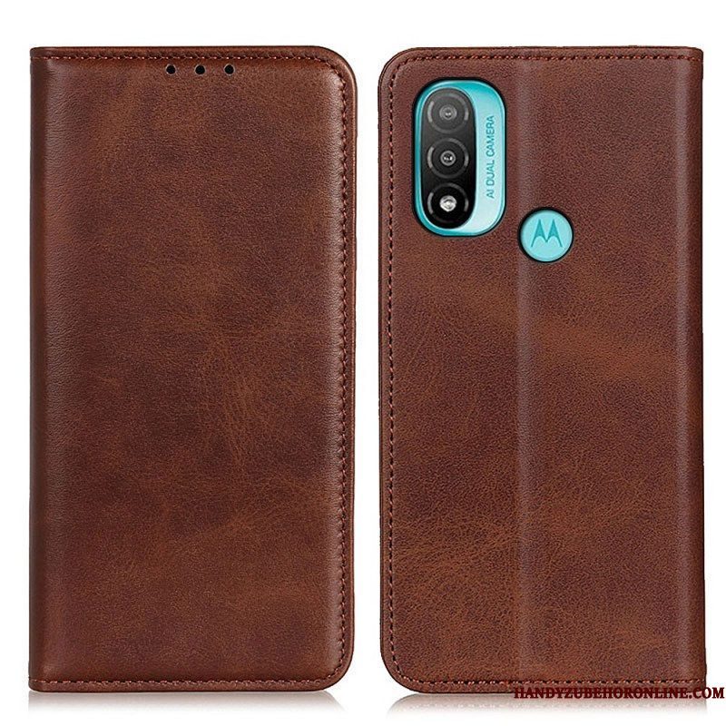 Bescherming Hoesje voor Moto E40 / E30 / E20 Folio-hoesje Elegantie Splitleer