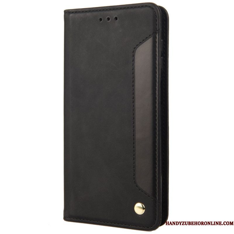 Bescherming Hoesje voor Moto E40 / E30 / E20 Folio-hoesje Tweekleurig Zakelijk Leereffect
