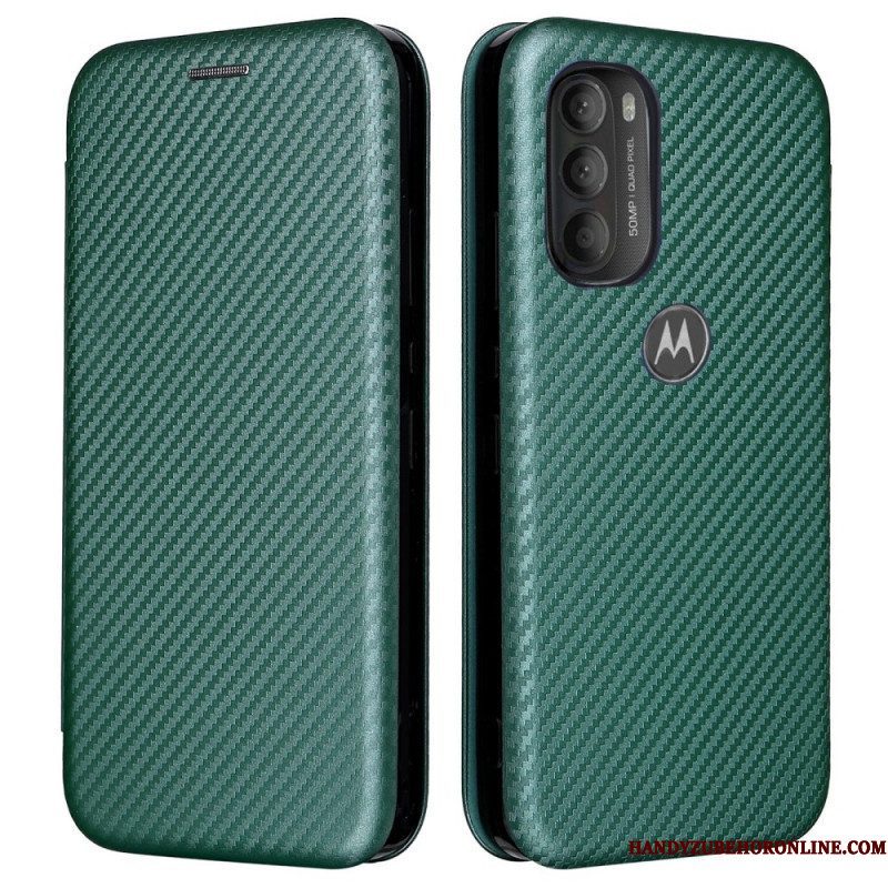 Bescherming Hoesje voor Moto G71 5G Folio-hoesje Gekleurde Koolstofsilicone