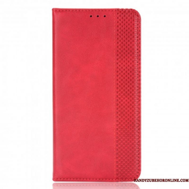 Bescherming Hoesje voor Motorola Edge 20 Pro Folio-hoesje Gestileerd Vintage Leereffect