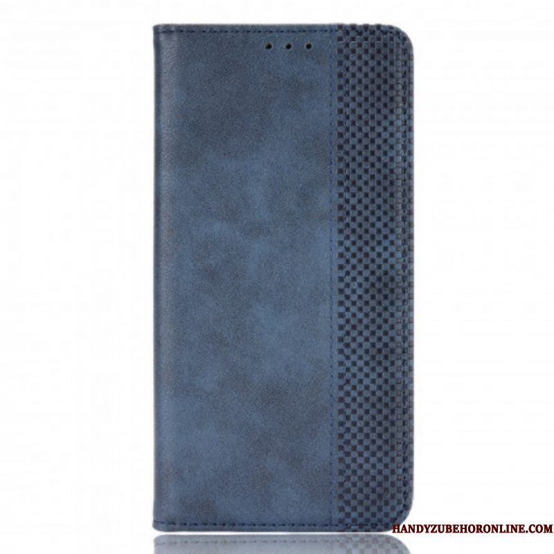 Bescherming Hoesje voor Motorola Edge 20 Pro Folio-hoesje Gestileerd Vintage Leereffect