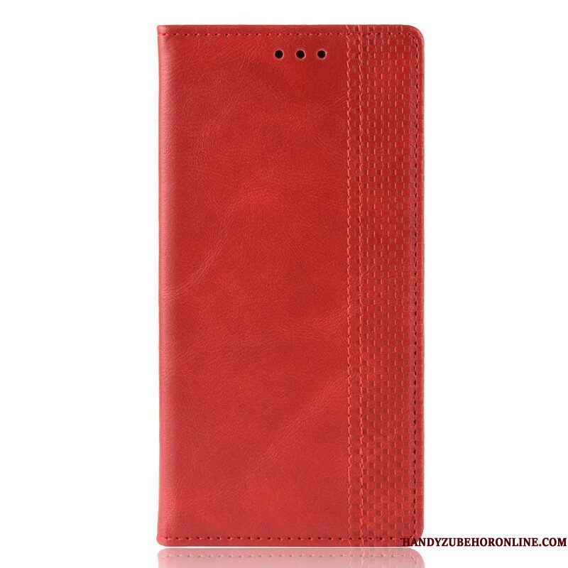 Bescherming Hoesje voor Samsung Galaxy A42 5G Folio-hoesje Gestileerd Vintage Leereffect