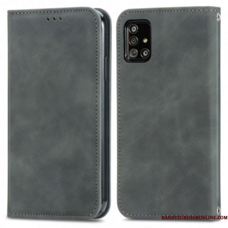 Bescherming Hoesje voor Samsung Galaxy A51 5G Folio-hoesje Vintage Kunstleer