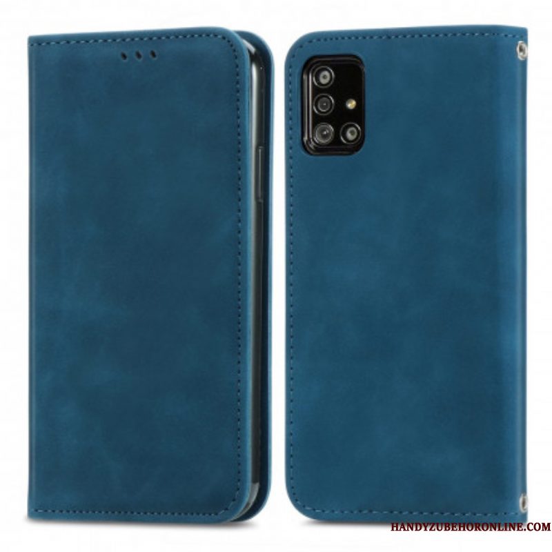 Bescherming Hoesje voor Samsung Galaxy A51 5G Folio-hoesje Vintage Kunstleer