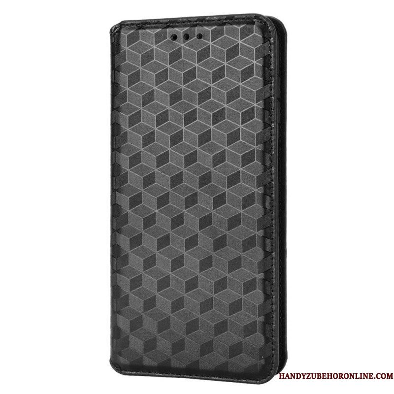 Bescherming Hoesje voor Samsung Galaxy M23 5G Folio-hoesje 3d Kubus Leereffect