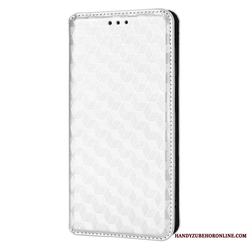 Bescherming Hoesje voor Samsung Galaxy M23 5G Folio-hoesje 3d Kubus Leereffect