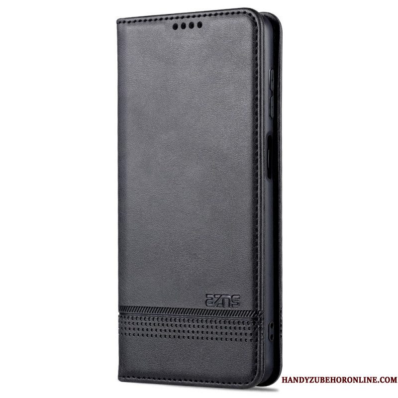 Bescherming Hoesje voor Samsung Galaxy M52 5G Folio-hoesje Azns Ledereffect