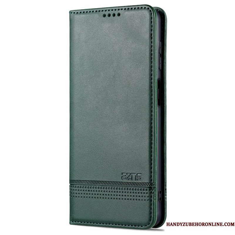 Bescherming Hoesje voor Samsung Galaxy M52 5G Folio-hoesje Azns Ledereffect