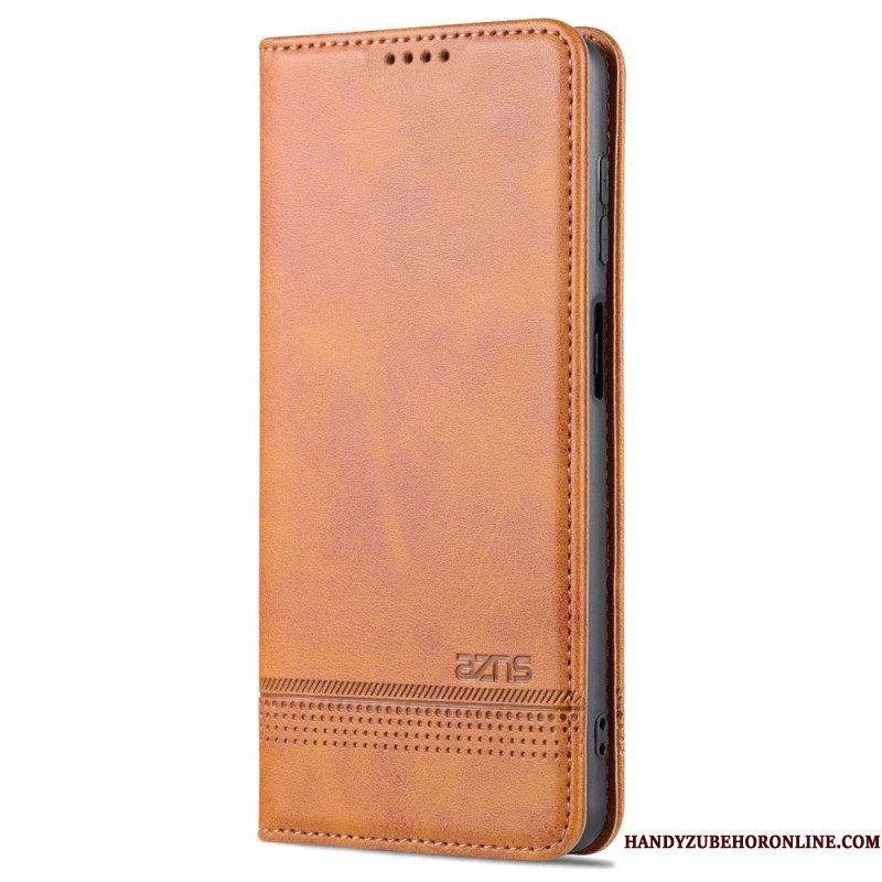 Bescherming Hoesje voor Samsung Galaxy M52 5G Folio-hoesje Azns Ledereffect