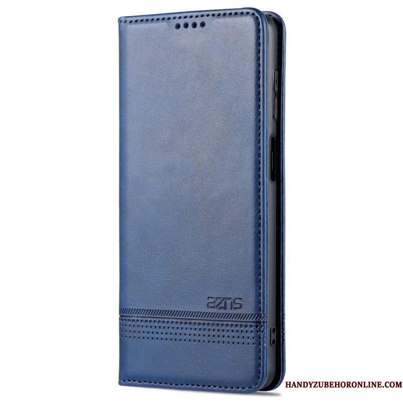 Bescherming Hoesje voor Samsung Galaxy M52 5G Folio-hoesje Azns Ledereffect