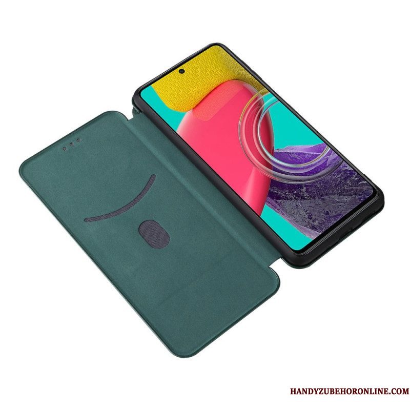 Bescherming Hoesje voor Samsung Galaxy M53 5G Folio-hoesje Koolstofvezel