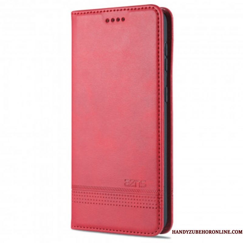 Bescherming Hoesje voor Samsung Galaxy S21 5G Folio-hoesje Azns Leerstyling