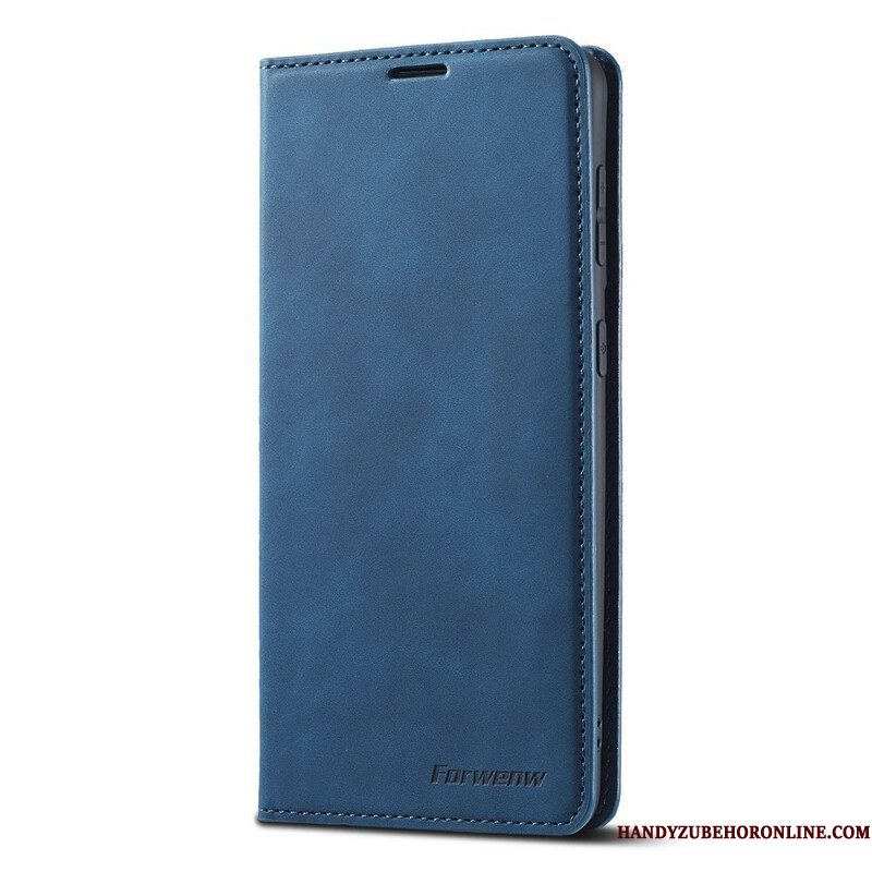 Bescherming Hoesje voor Samsung Galaxy S21 FE Folio-hoesje Forwenw Ledereffect