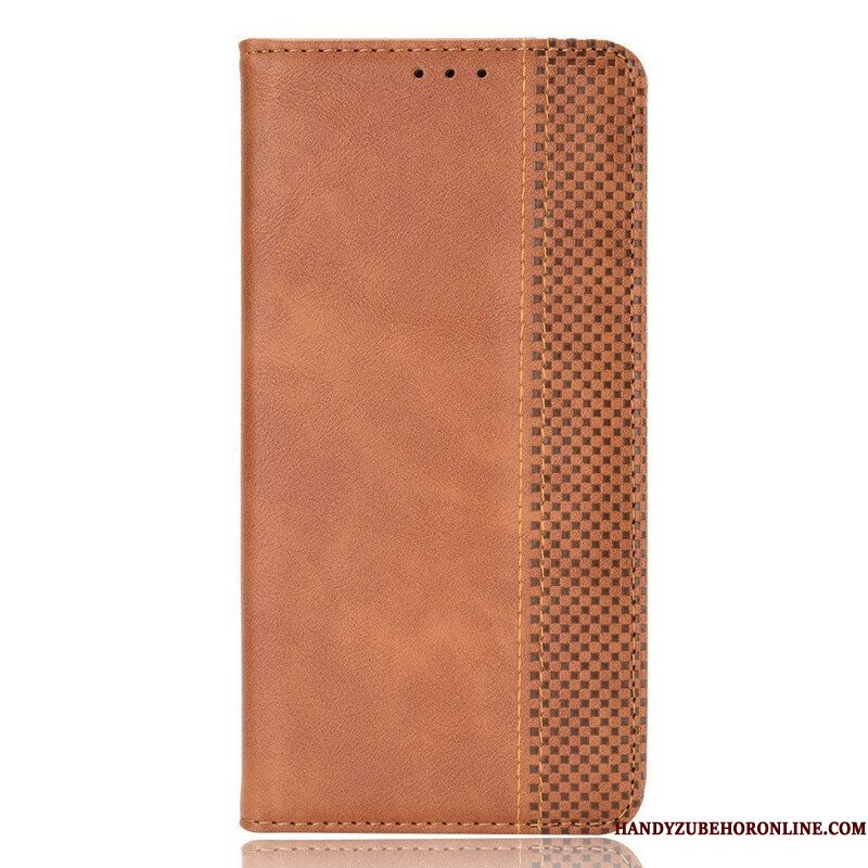 Bescherming Hoesje voor Samsung Galaxy S21 FE Folio-hoesje Gestileerd Vintage Leereffect