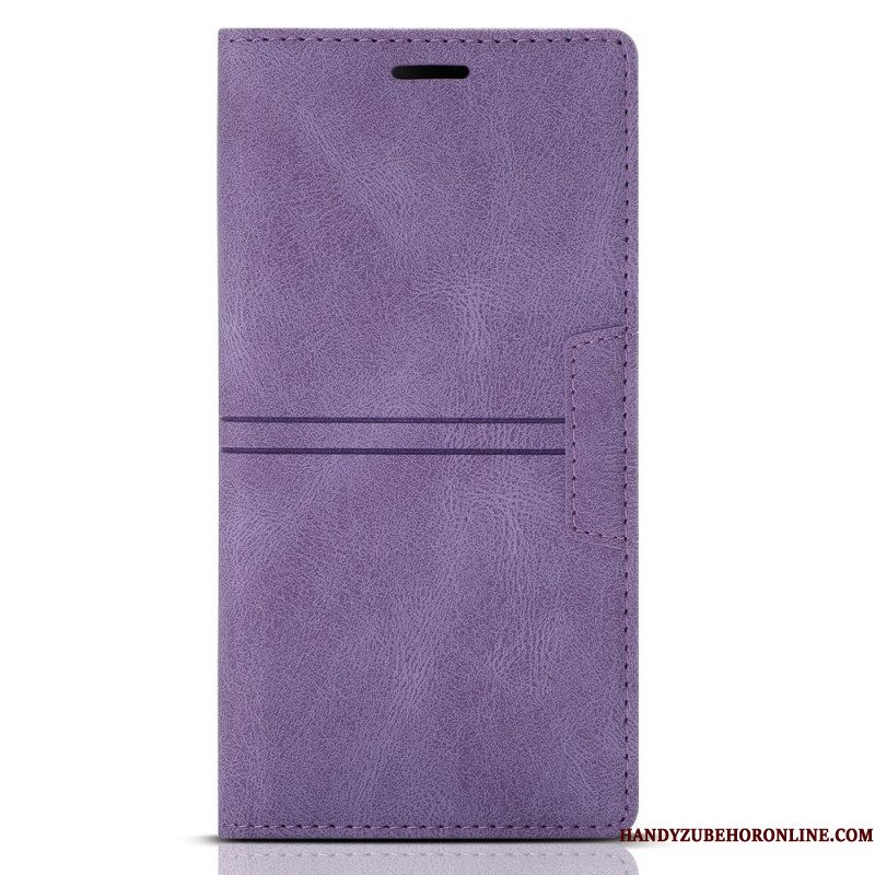 Bescherming Hoesje voor Samsung Galaxy S22 5G Folio-hoesje Stijl Lederen Stiksels Magnetische Sluiting
