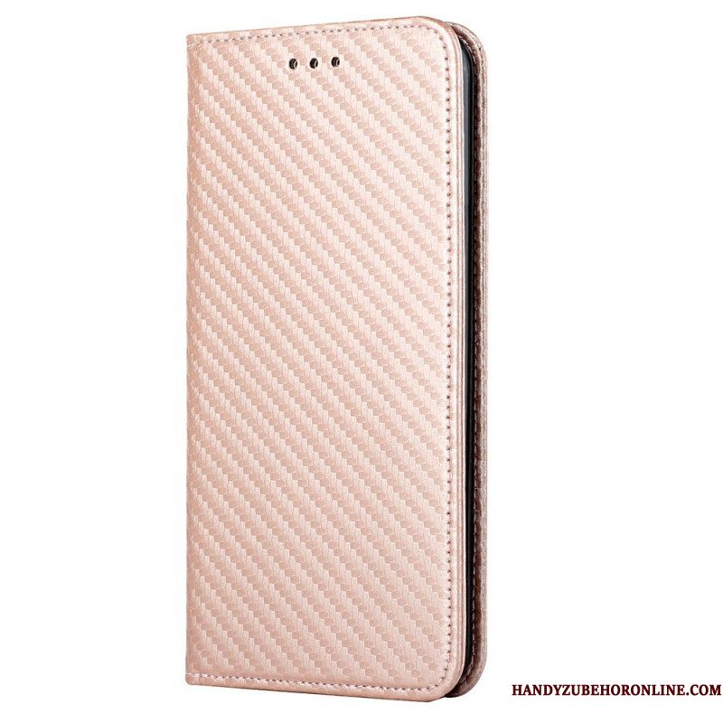 Bescherming Hoesje voor Samsung Galaxy S23 Plus 5G Met Ketting Folio-hoesje Stijl Van Koolstofvezel Met Bandjes