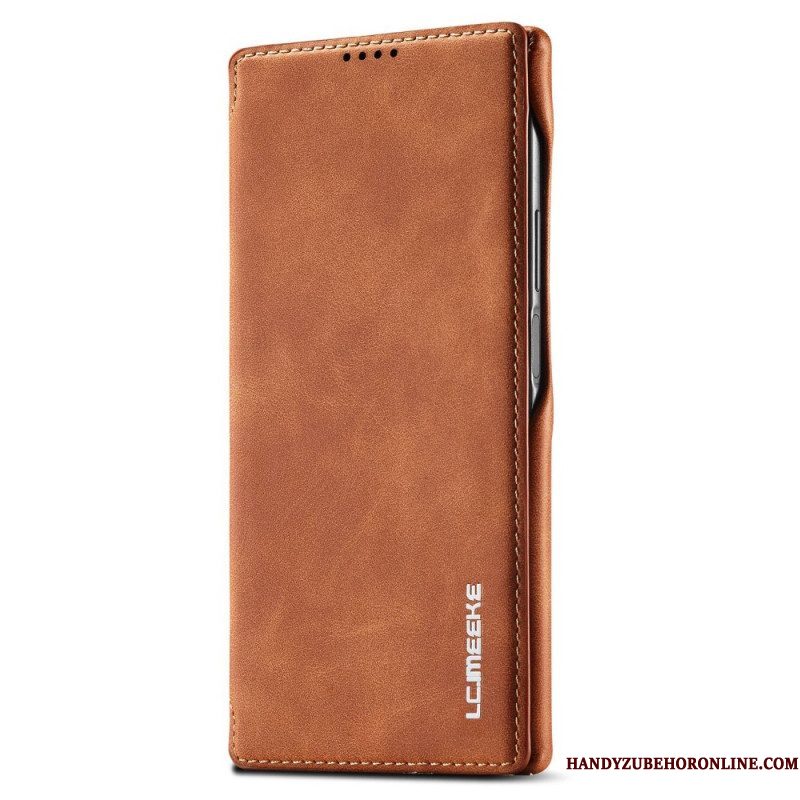 Bescherming Hoesje voor Samsung Galaxy S23 Ultra 5G Folio-hoesje Ledereffect Lc.imeeke Ledereffect