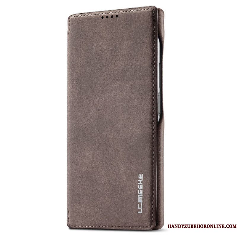 Bescherming Hoesje voor Samsung Galaxy S23 Ultra 5G Folio-hoesje Ledereffect Lc.imeeke Ledereffect