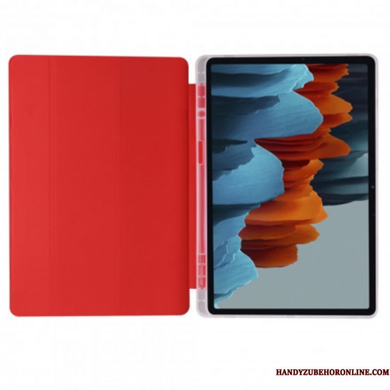 Bescherming Hoesje voor Samsung Galaxy Tab S8 Plus / Tab S7 Plus Siliconen En Kunstleer