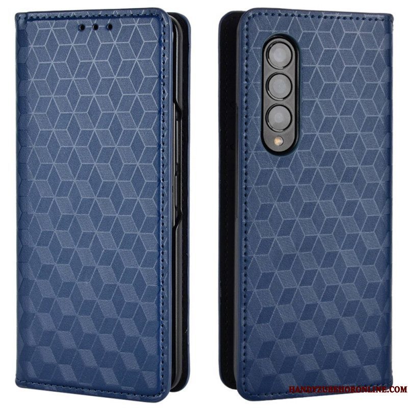 Bescherming Hoesje voor Samsung Galaxy Z Fold 4 Folio-hoesje 3d Kubus