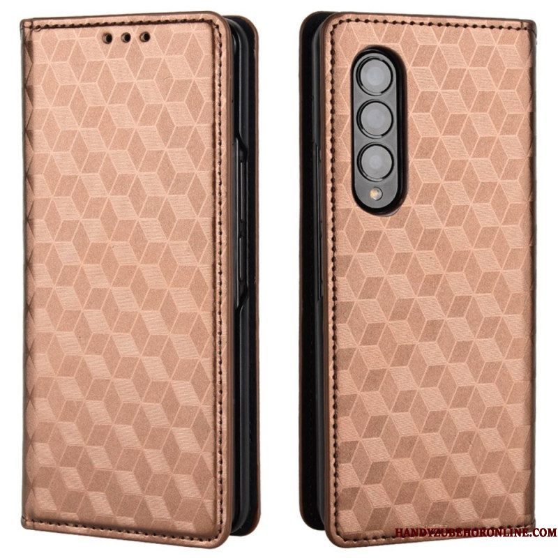 Bescherming Hoesje voor Samsung Galaxy Z Fold 4 Folio-hoesje 3d Kubus