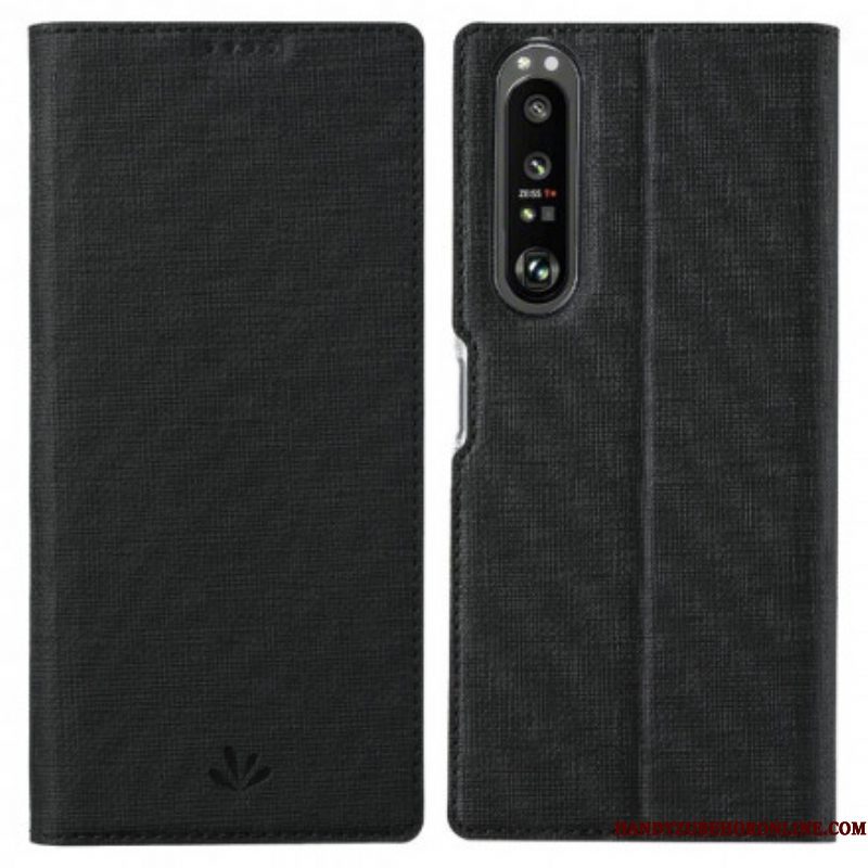 Bescherming Hoesje voor Sony Xperia 1 III Folio-hoesje Getextureerde Vili Dmx