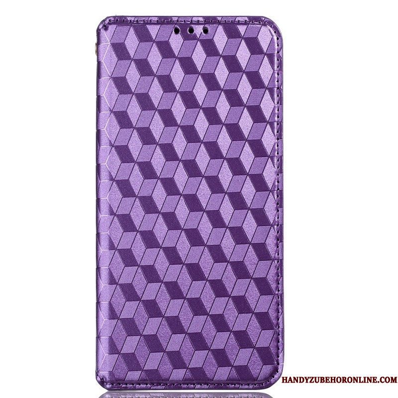 Bescherming Hoesje voor Sony Xperia 10 IV Folio-hoesje 3d Kubussen