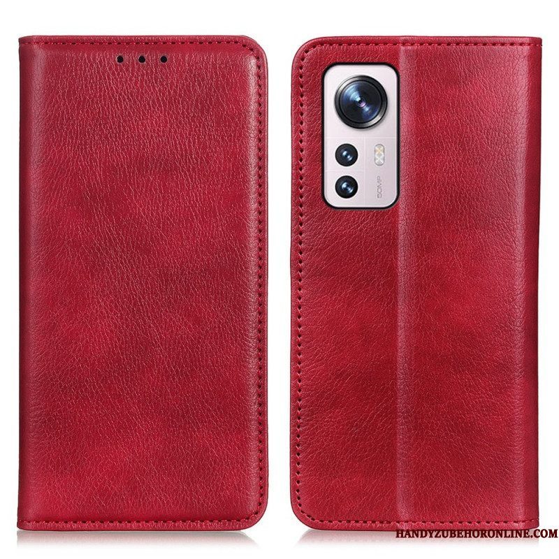 Bescherming Hoesje voor Xiaomi 12 / 12X Folio-hoesje Lychee Gespleten Lederen Textuur