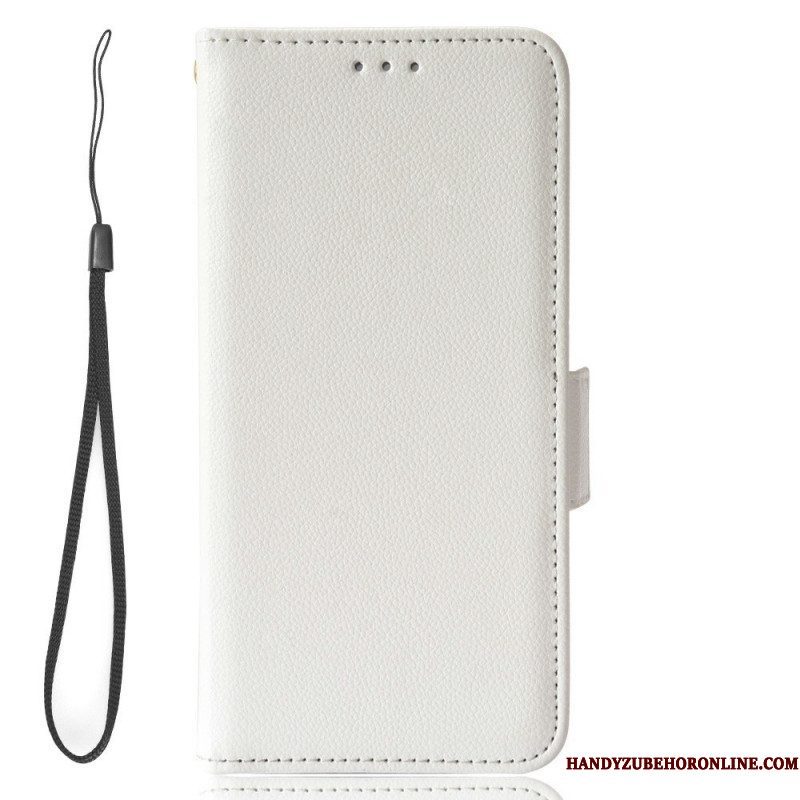 Bescherming Hoesje voor Xiaomi 12T / 12T Pro Folio-hoesje Leereffect Met Riem