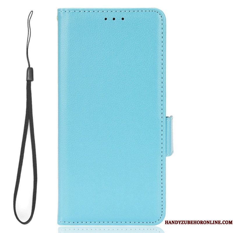 Bescherming Hoesje voor Xiaomi 12T / 12T Pro Folio-hoesje Leereffect Met Riem