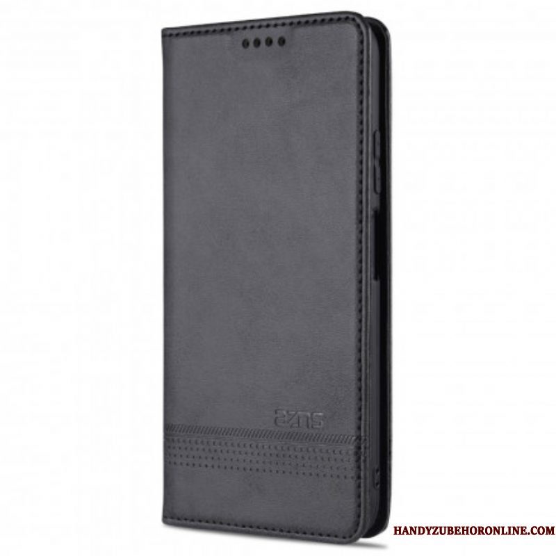 Bescherming Hoesje voor Xiaomi Redmi Note 10 / 10S Folio-hoesje Azns Leerstyling