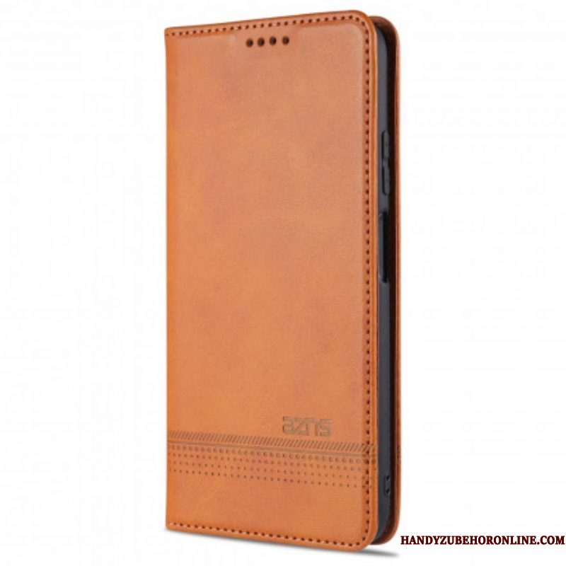 Bescherming Hoesje voor Xiaomi Redmi Note 10 / 10S Folio-hoesje Azns Leerstyling