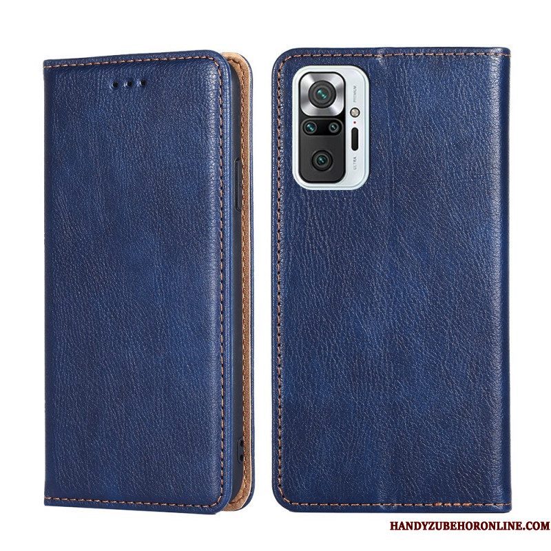 Bescherming Hoesje voor Xiaomi Redmi Note 10 Pro Folio-hoesje Vintage Lederen Stijl