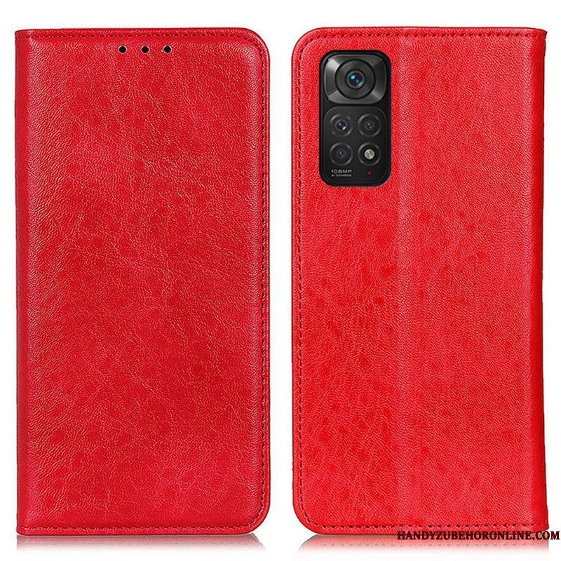 Bescherming Hoesje voor Xiaomi Redmi Note 11 / 11S Folio-hoesje Leer Textuur