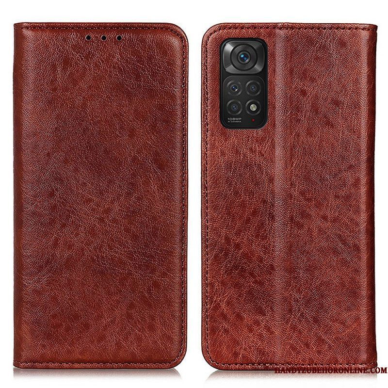 Bescherming Hoesje voor Xiaomi Redmi Note 11 / 11S Folio-hoesje Leer Textuur