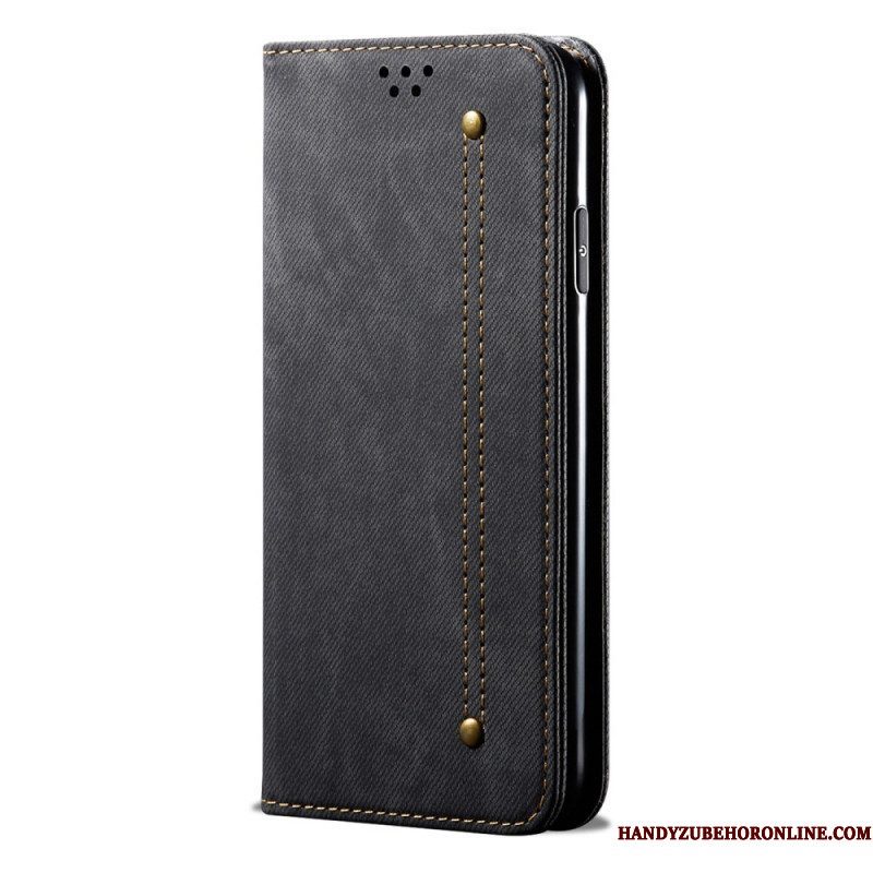Bescherming Hoesje voor Xiaomi Redmi Note 11 Pro Plus 5G Folio-hoesje Spijkerstof