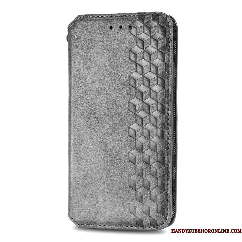 Bescherming Hoesje voor iPhone 13 Mini Folio-hoesje Leereffect Diamanttextuur