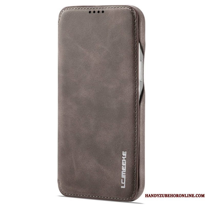 Bescherming Hoesje voor iPhone 14 Pro Max Folio-hoesje Lc.imeeke Ledereffect