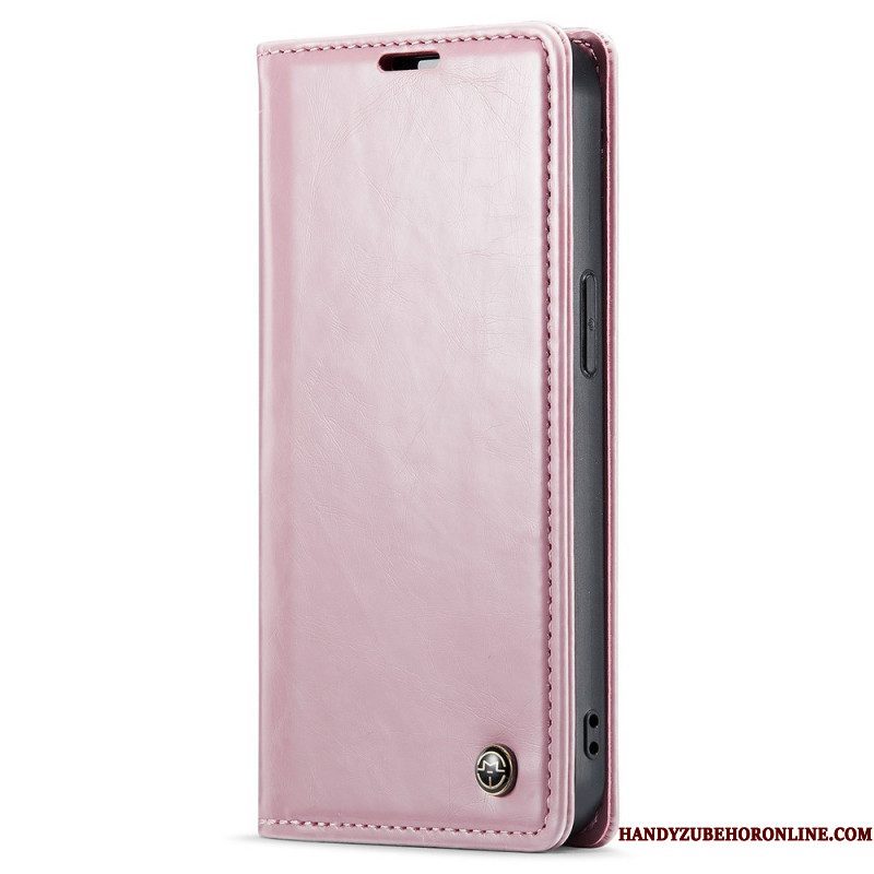 Bescherming Hoesje voor iPhone 15 Plus Folio-hoesje Caseme Gewaxt Kunstleer