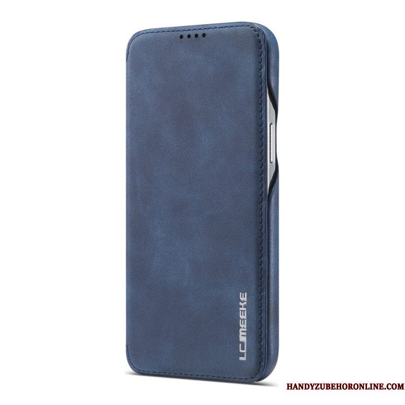 Bescherming Hoesje voor iPhone 15 Plus Folio-hoesje Imitatieleer Lc.imeeke