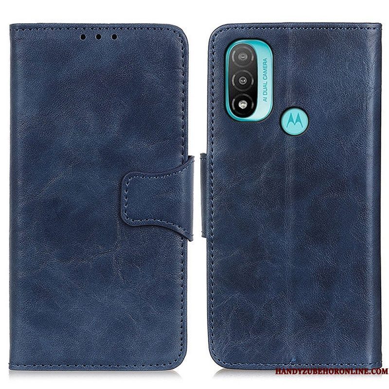 Flip Case voor Moto E40 / E30 / E20 Folio-hoesje Dubbelzijdige Magnetische Flap