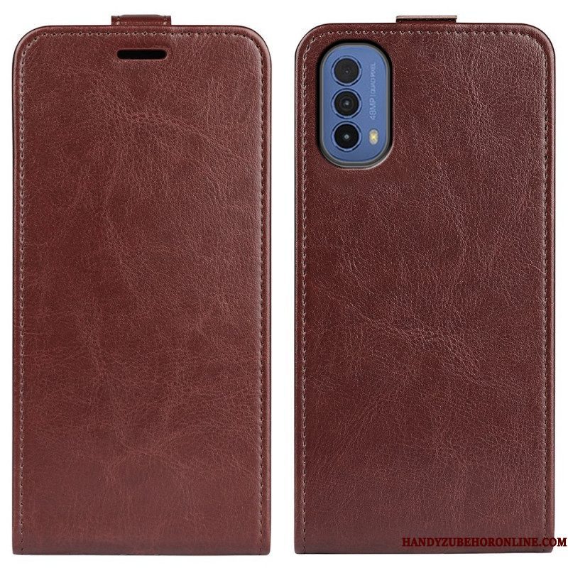 Flip Case voor Moto E40 / E30 / E20 Folio-hoesje Retro Opvouwbaar