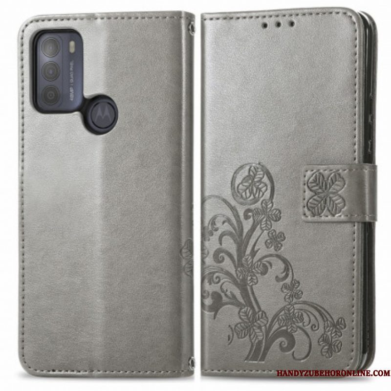 Flip Case voor Moto G50 Aziatische Bloemen