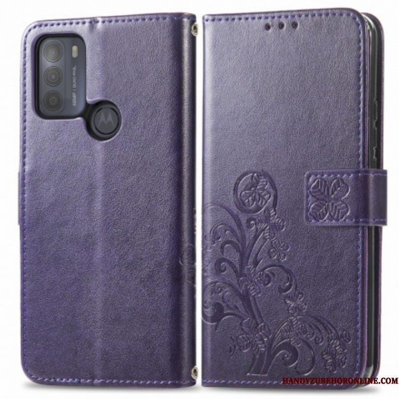 Flip Case voor Moto G50 Aziatische Bloemen