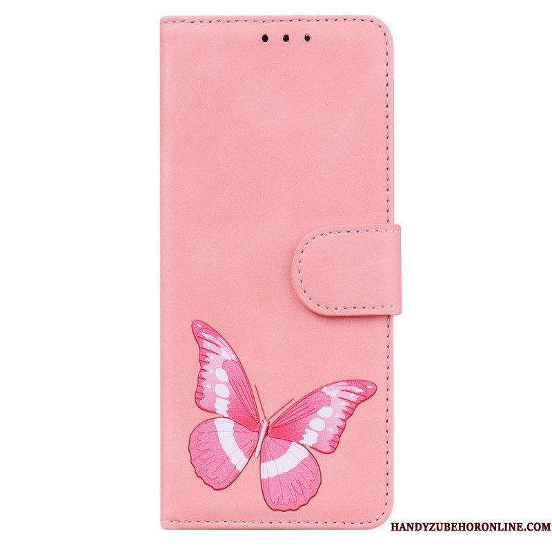Flip Case voor Samsung Galaxy M53 5G Vlinder