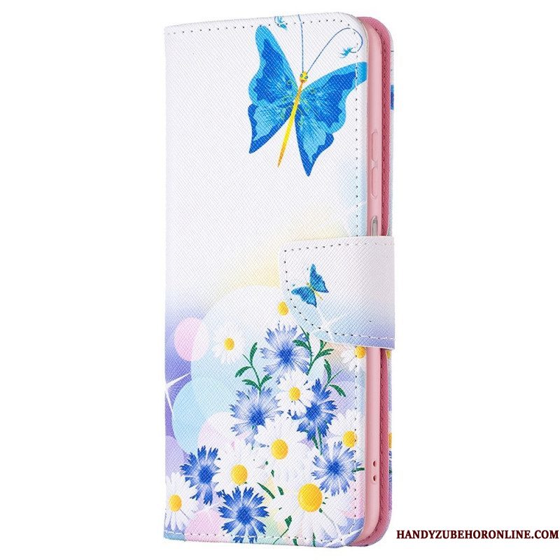 Flip Case voor Samsung Galaxy M53 5G Vlinders Vlinders