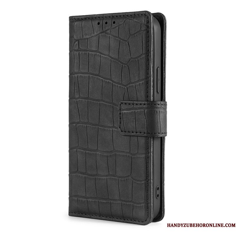Flip Case voor Samsung Galaxy S22 Plus 5G Krokodillenhuid-effect