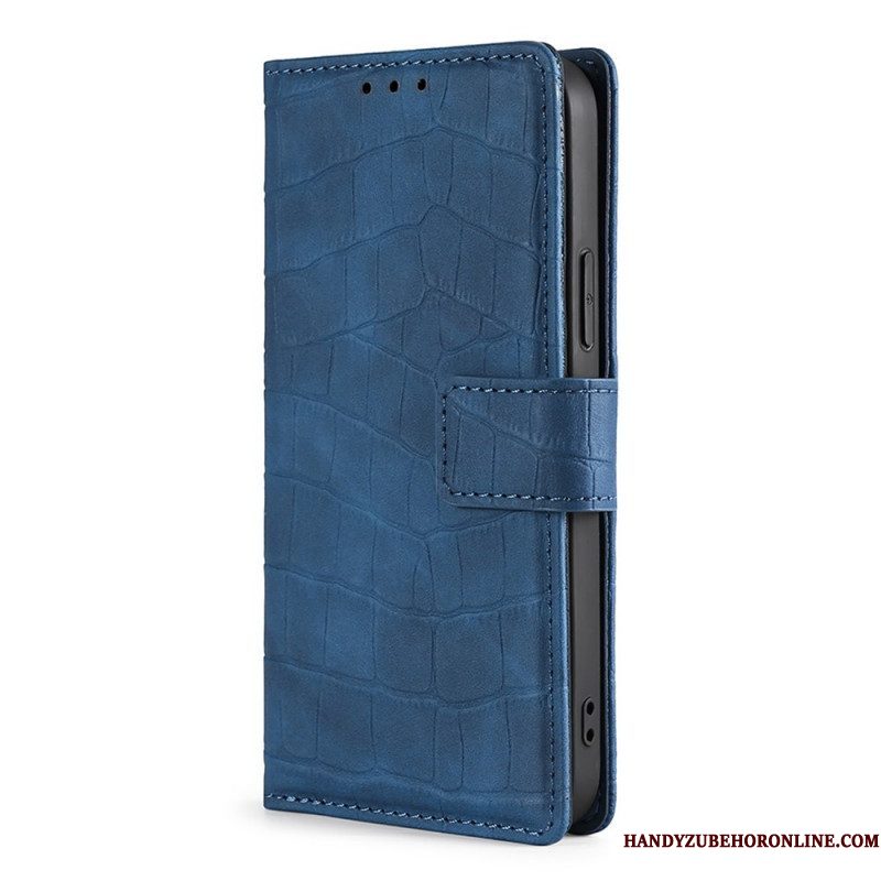 Flip Case voor Samsung Galaxy S22 Plus 5G Krokodillenhuid-effect