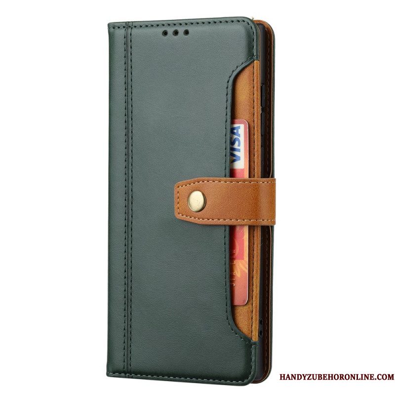 Flip Case voor Samsung Galaxy S22 Ultra 5G Kunstleer Met Riem