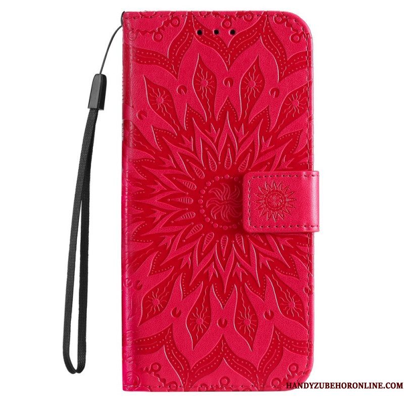 Flip Case voor Samsung Galaxy S22 Ultra 5G Zonnebloem